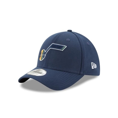 Blue Utah Jazz Hat - New Era NBA Team Classic 39THIRTY Stretch Fit Caps USA2674351